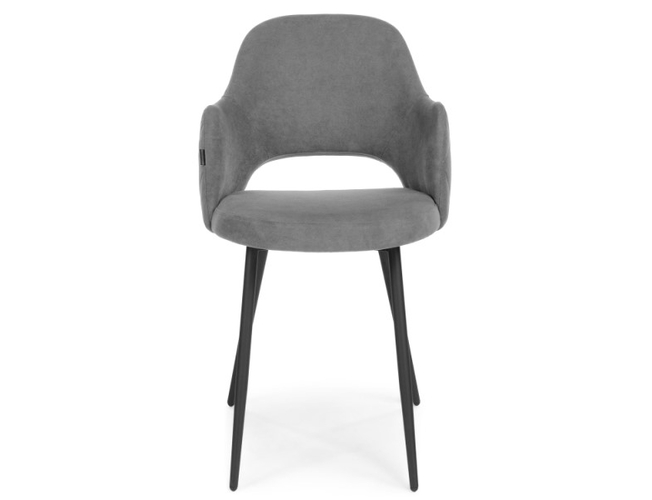 Стул на металлокаркасе Гутрид прошивка ромбы сзади серый/черный  (Арт.504178)