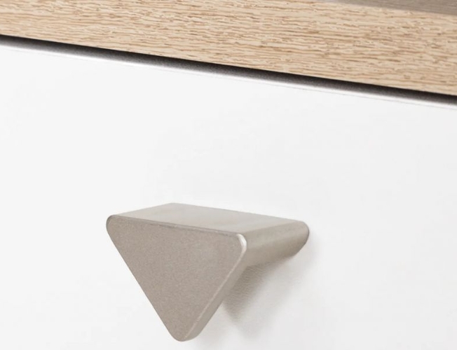 Комод Эльга/Моби Эйп белый шагрень / дуб белый