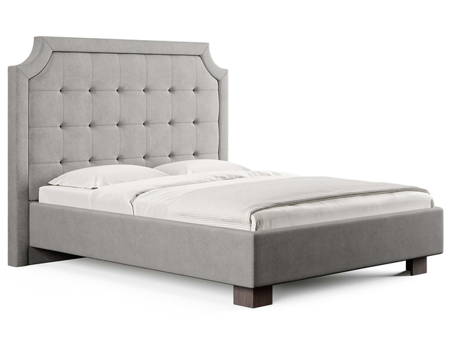 Кровать Elysium, микровелюр светло-серый