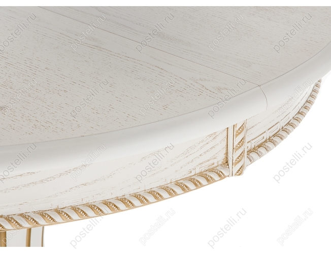 Стол Павия молочный с золотой патиной (Арт. 308810)