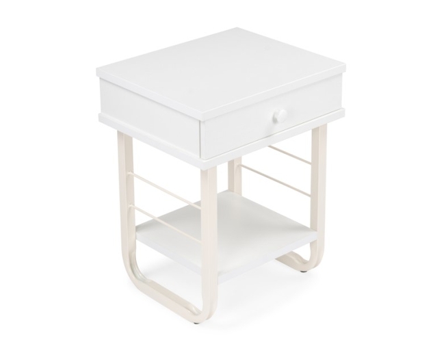 Прикроватная тумба Клео 2 белая/белая (Арт.511606)