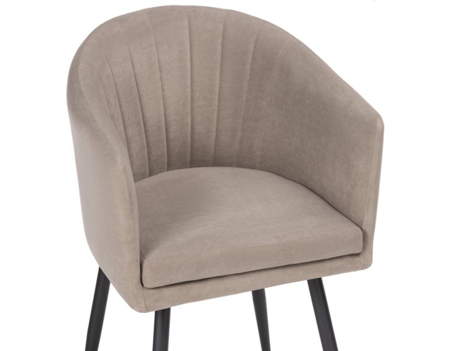 Стул на металлокаркасе Валета капучино/черный (Арт.504201)