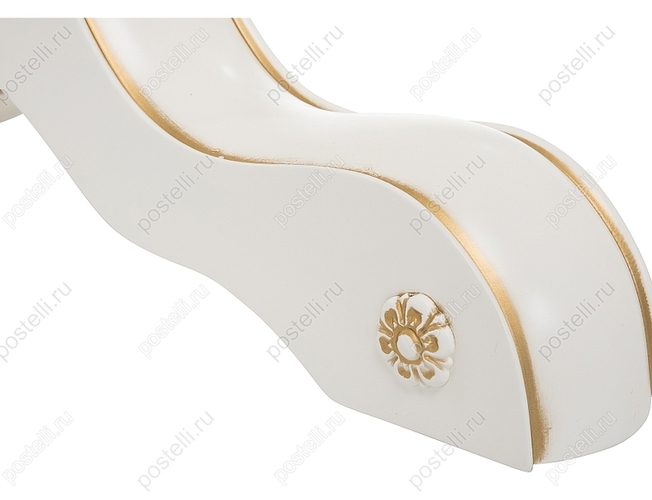 Обеденный стол Лорд молочный с золотой патиной (Арт. 406089)