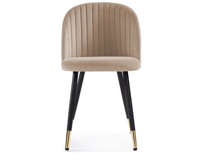 Стул на металлокаркасе Gabi dark beige/black/gold (Арт.15380)