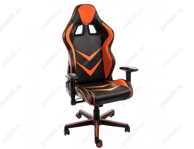 Игровое кресло Racer черное/оранжевое (Арт. 1855)